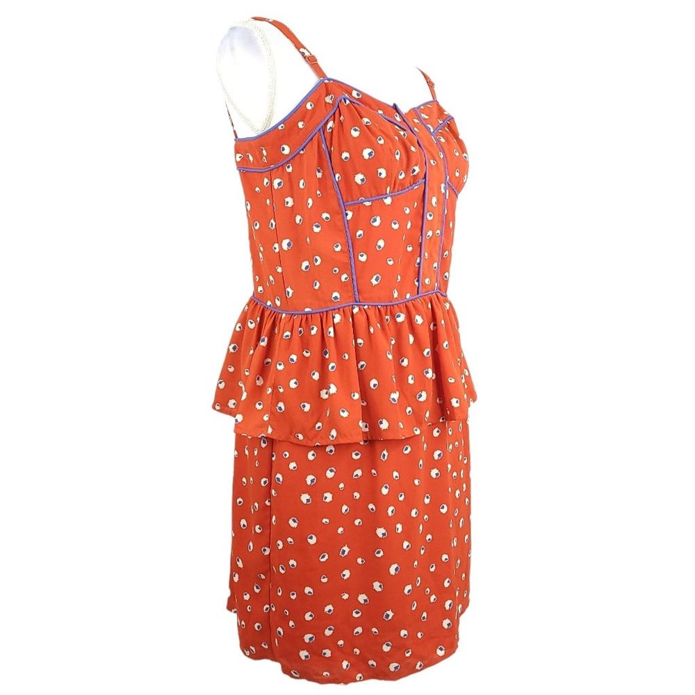 Pure Sugar Sundress Womens Size L Spaghetti Straps Red Blue Floral Dress NEW